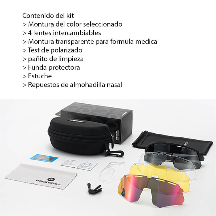 Gafas Polarizadas Rockbros 4 Lentes