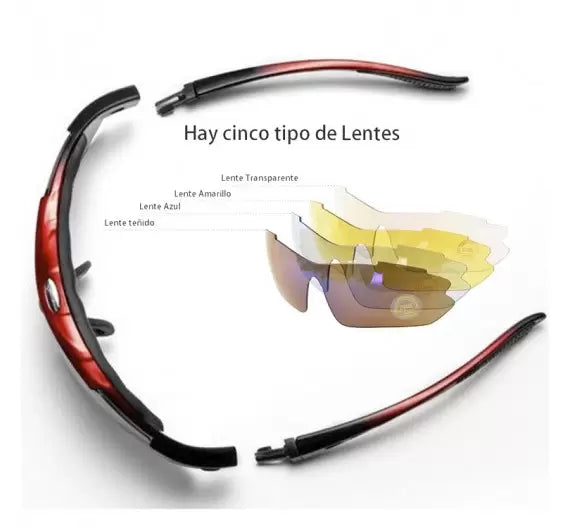 Gafas Polarizadas Rockbros 5 lentes
